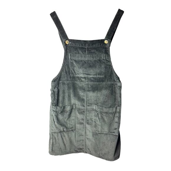 Wild Fable Kids Corduroy Overall Dress Black Pinafore Small Adjustable Straps - Picture 3 of 9